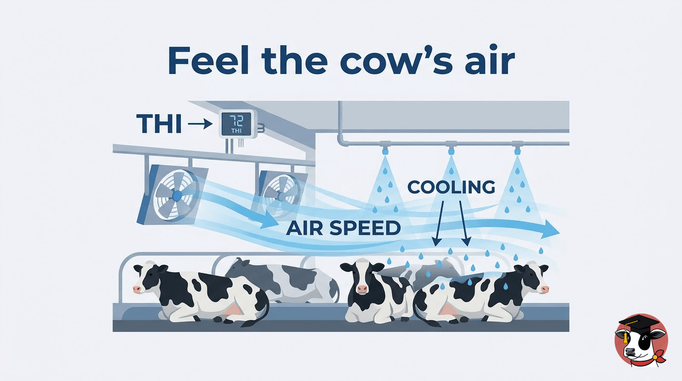 THI and air speed stage the cooling