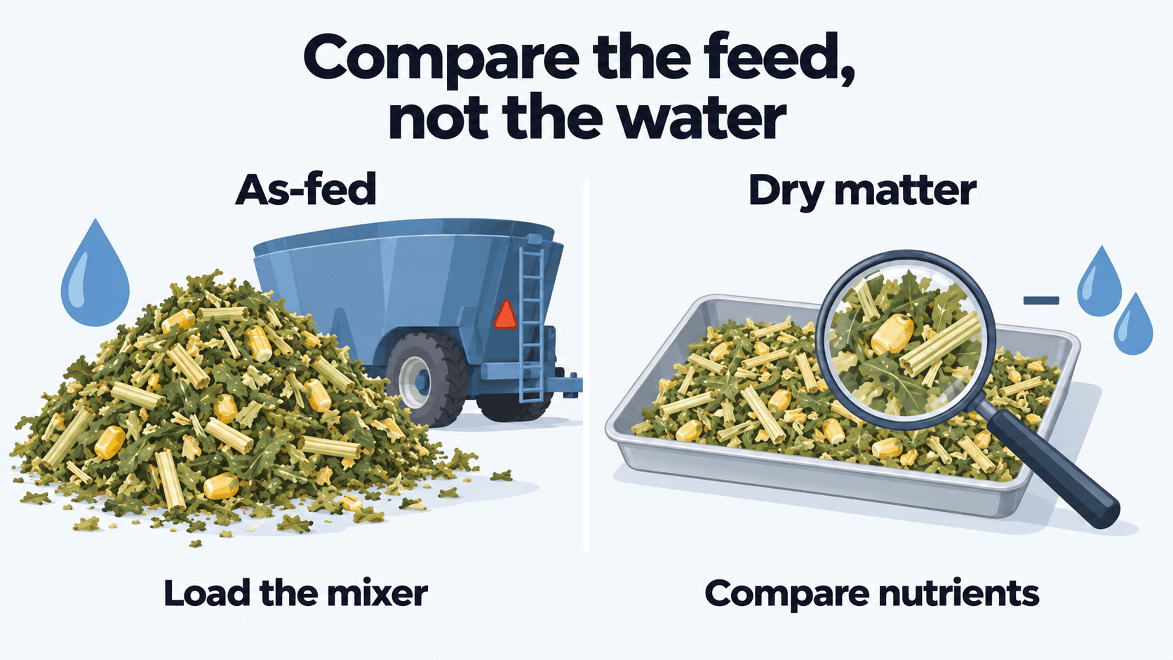Compare the feed, not the water