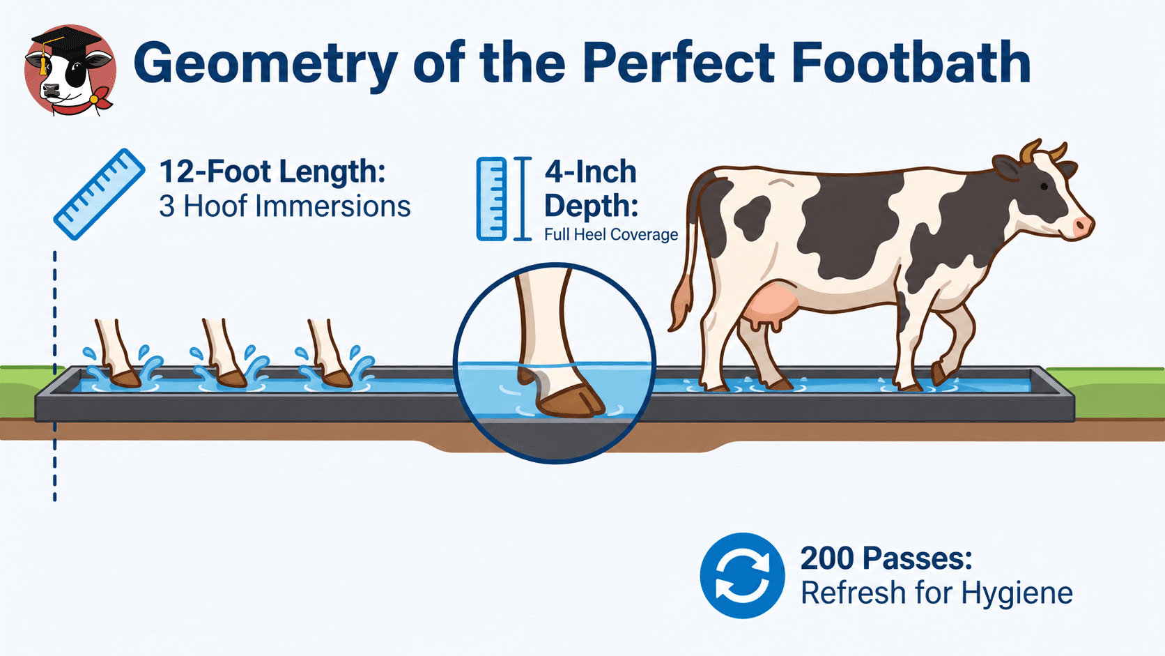 Footbath Design: Length, Depth, Cow Passes, and Cleanliness