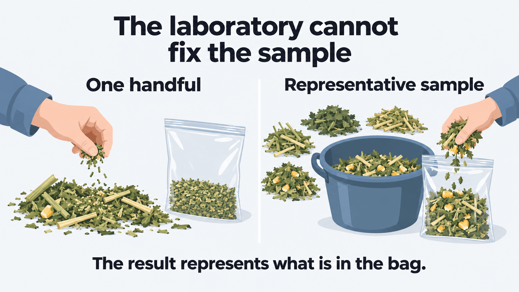 The laboratory cannot fix the sample